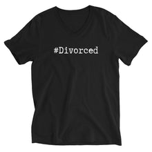 Load image into Gallery viewer, The #Divorced V-Neck Divorce T-Shirt