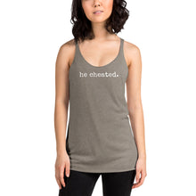 Load image into Gallery viewer, The he cheated. Women's Racerback Tank Top