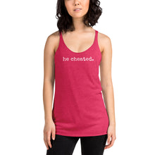 Load image into Gallery viewer, The he cheated. Women's Racerback Tank Top