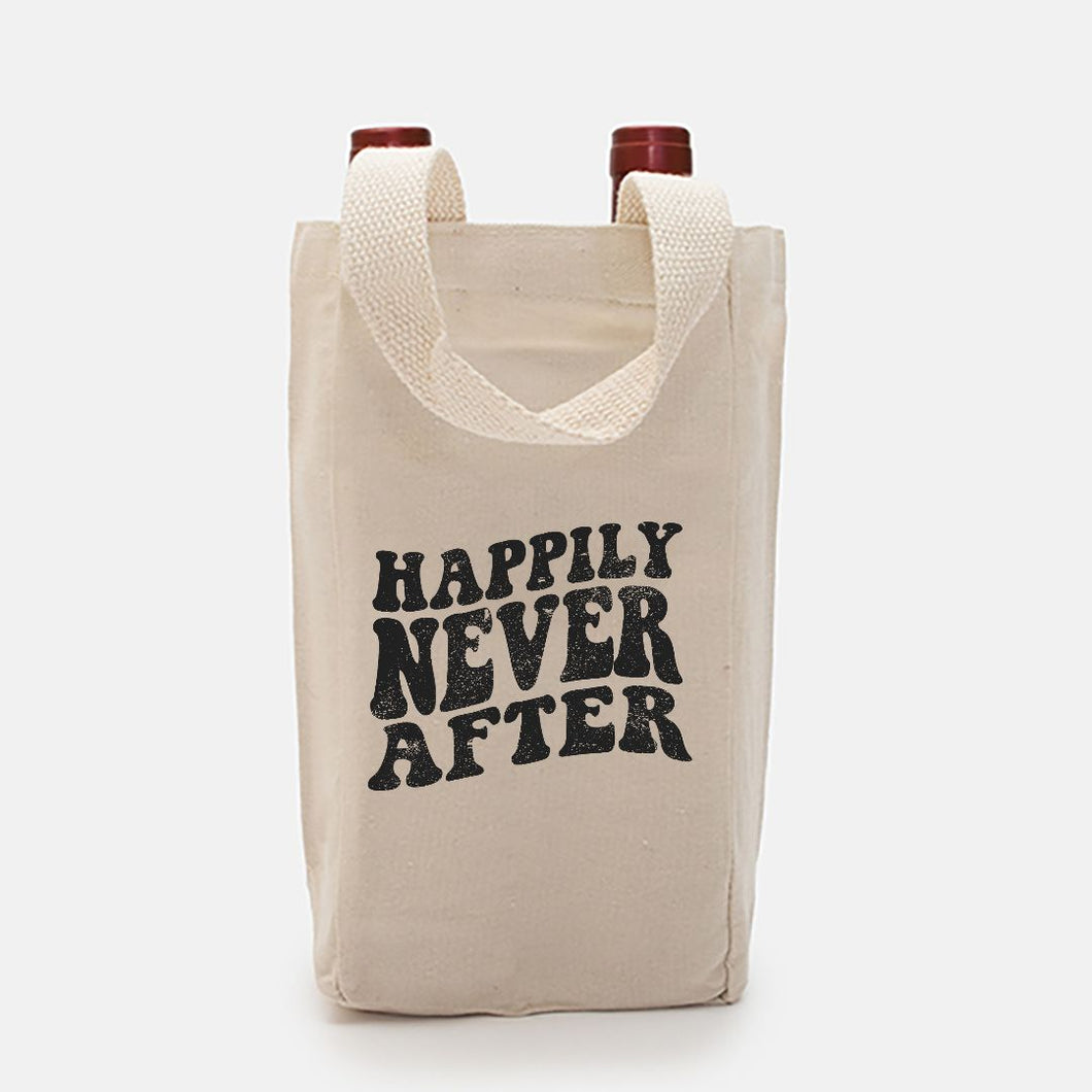 The Happily NEVER After Wine Tote Canvas (Double)